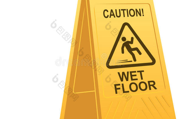 湿地板警告标志