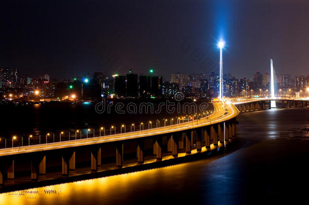 深圳湾大桥夜景