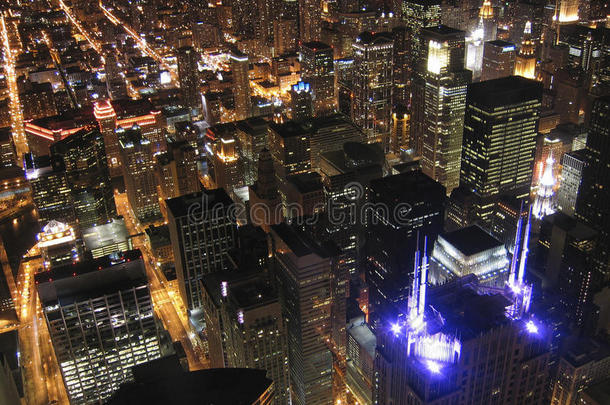 芝加哥市区夜景