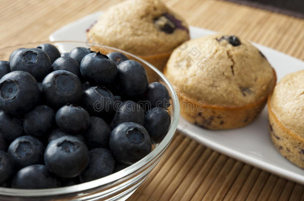 蓝莓和蓝莓松饼