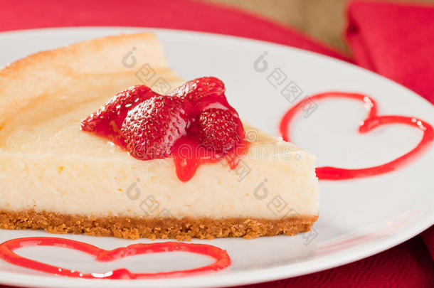 草莓芝士蛋糕甜点
