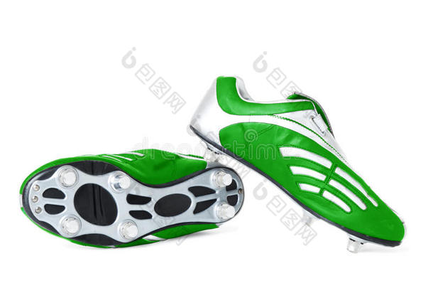 绿色足球鞋|隔离
