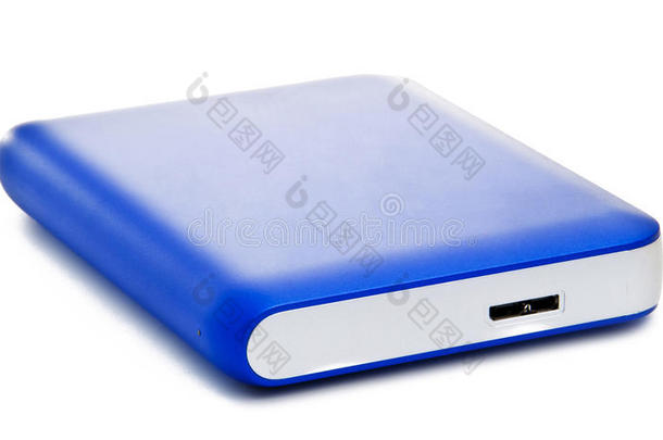 蓝色便携式硬盘