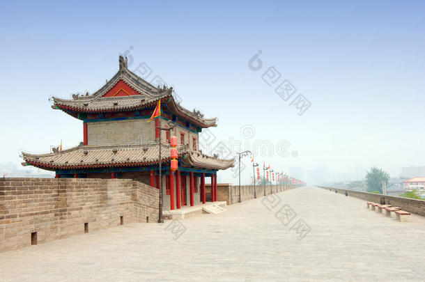 中国城墙古塔
