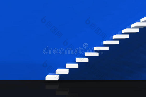 概念楼梯-蓝底白字01