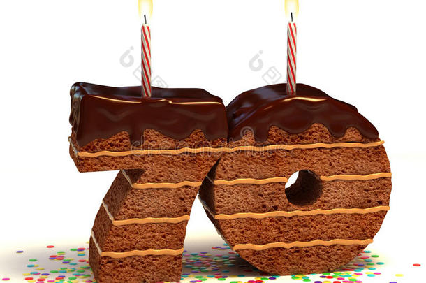 七十岁生日或周年蛋糕