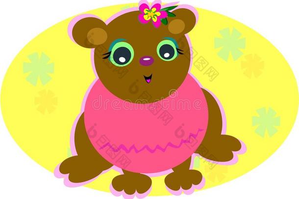粉色毛衣的小熊