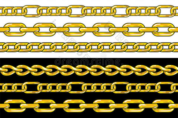 金链。无缝边框设置。
