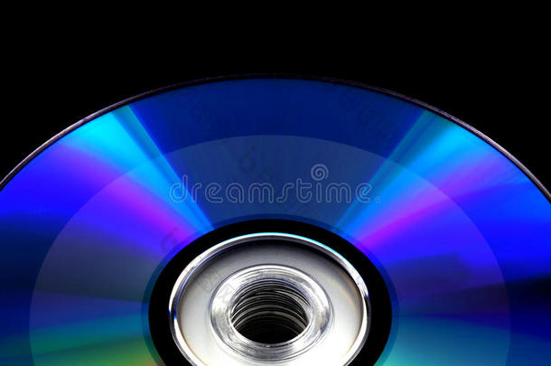 cd-dvd光盘记录在黑色隔离