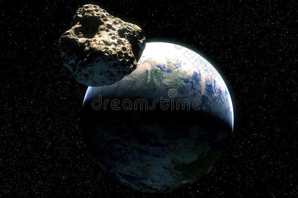 地球和小行星