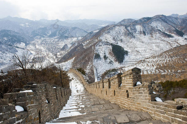 雪地里的中国长城