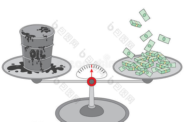 石油桶与金钱的天平