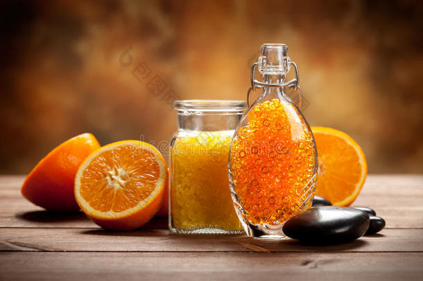 橙色水果和矿物质