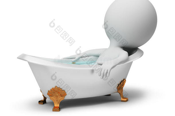 3d小人物-沐浴