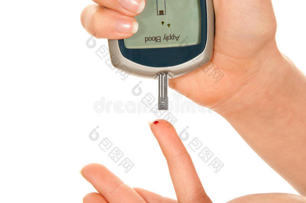 糖尿病测量血糖水平血液测试
