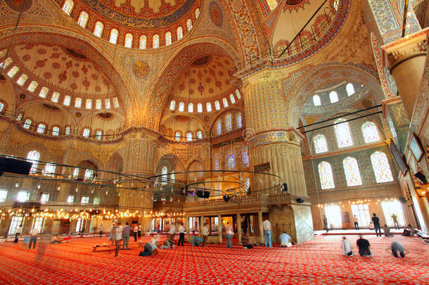 土耳其伊斯坦布尔内部清真寺