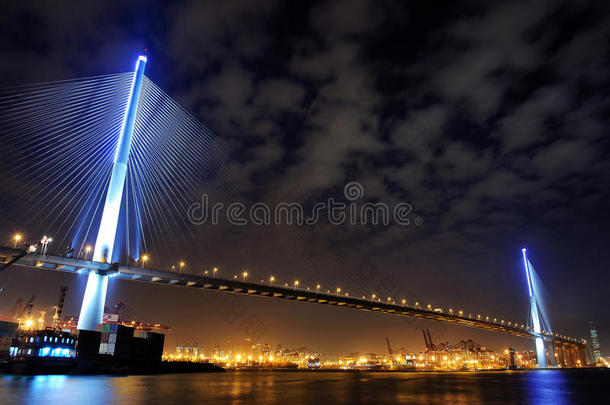 昂船洲大桥夜景