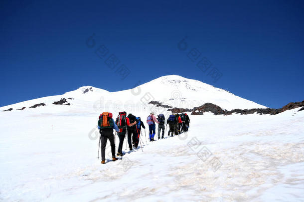 高加索埃尔布鲁斯登山队<strong>的</strong>登山运动员。