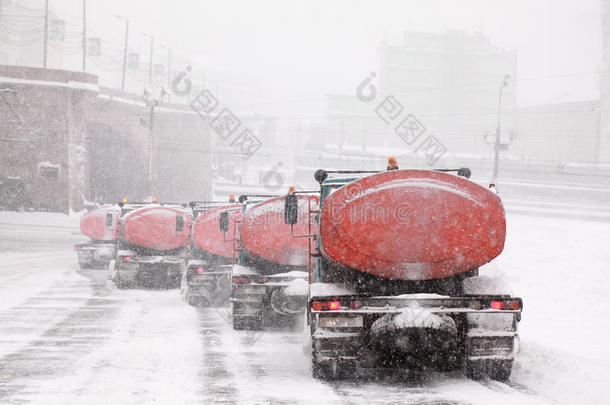 道路除雪车列