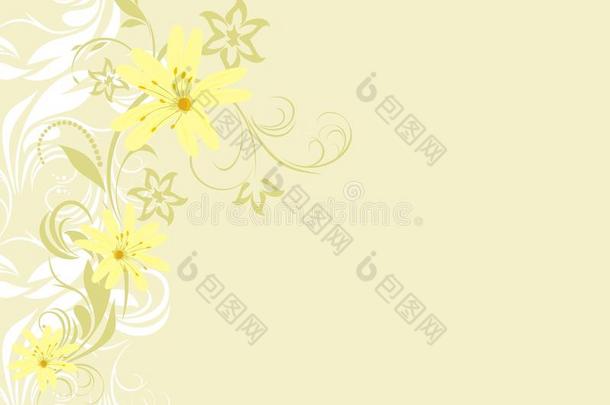 卡片装饰花卉背景