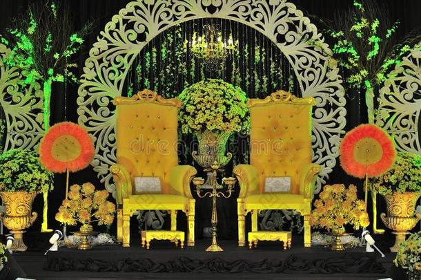 马来婚礼椅和舞台装饰
