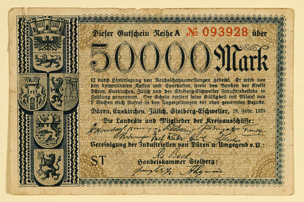 古董1923德国50000马克