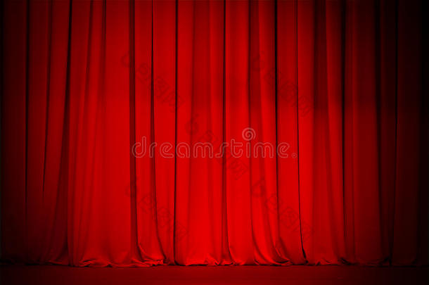 红幕舞台背景