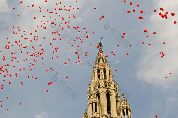 <strong>维也纳</strong>市政厅前的气球