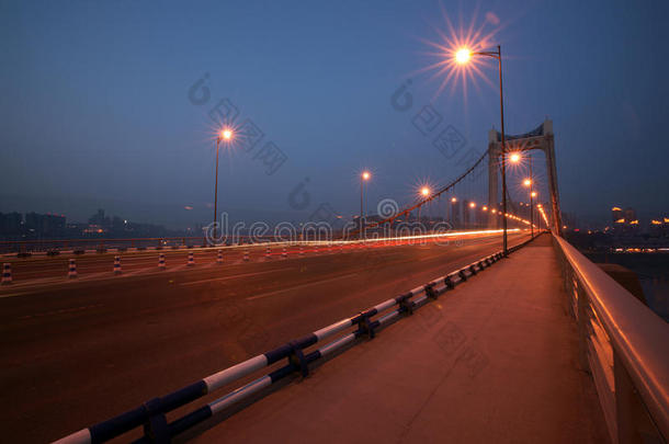 重庆鹅公岩大桥夜景