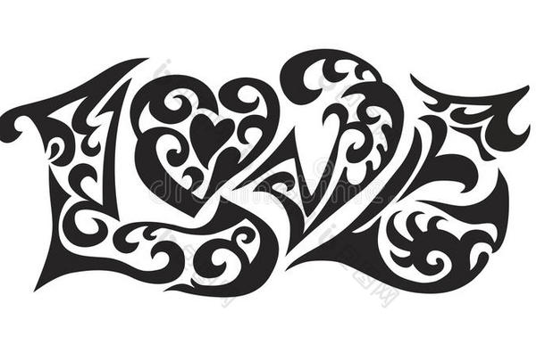 单词logo <strong>love</strong> tatoo