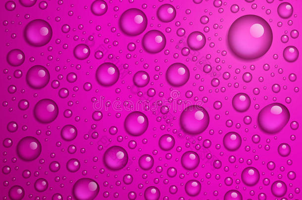 粉红色背景上的抽象水滴