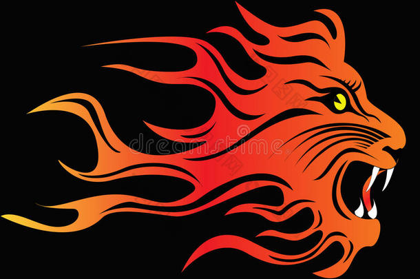 插图激怒了烈火中的狮子