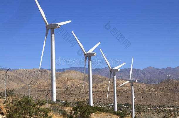 加州棕榈泉附近的风电场