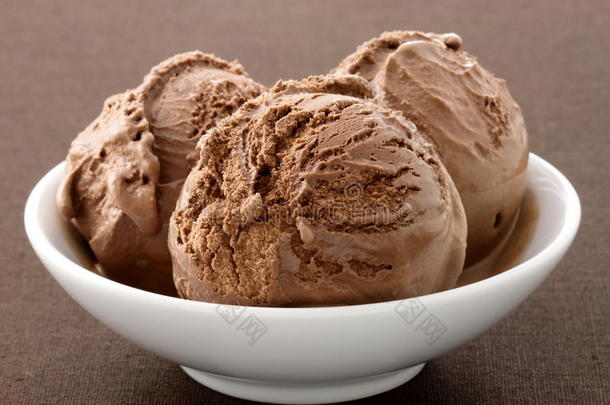 美味的巧克力冰淇淋，