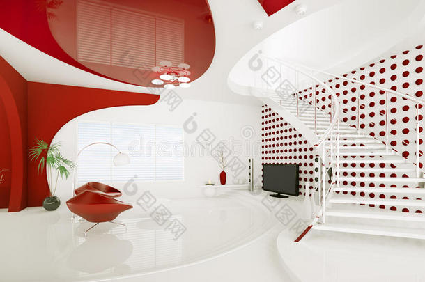 客厅现代室内设计三维渲染