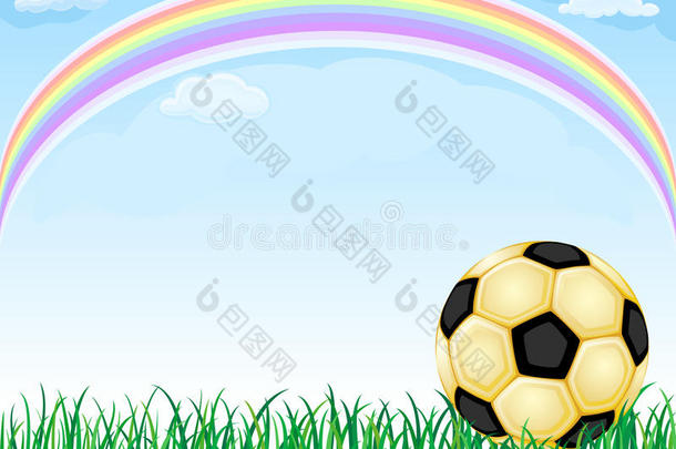 金色足球彩虹