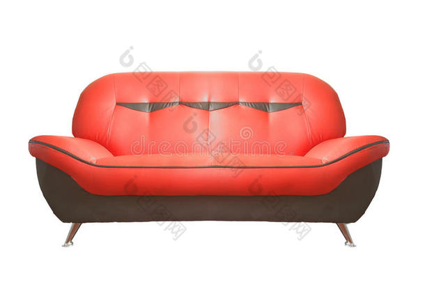 红色真皮沙发