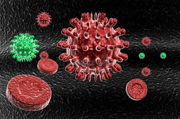 带<strong>病毒</strong>的血细胞