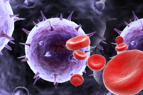 带<strong>病毒</strong>的血细胞
