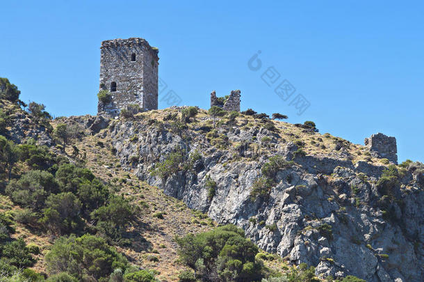 希腊萨莫特拉基的拜占庭时代塔