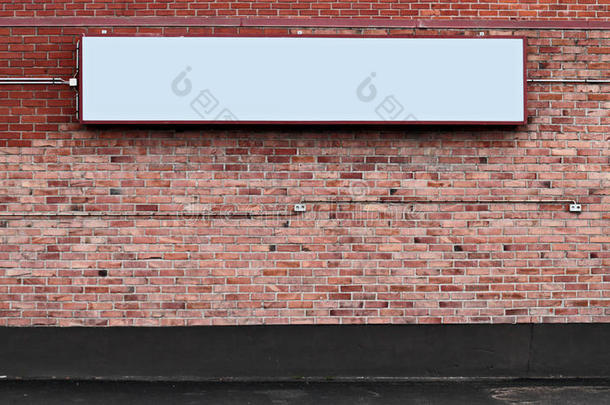 空白标志砖墙