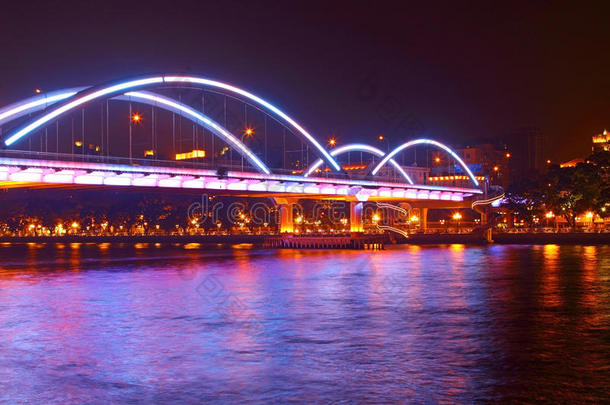 中国广州夜桥