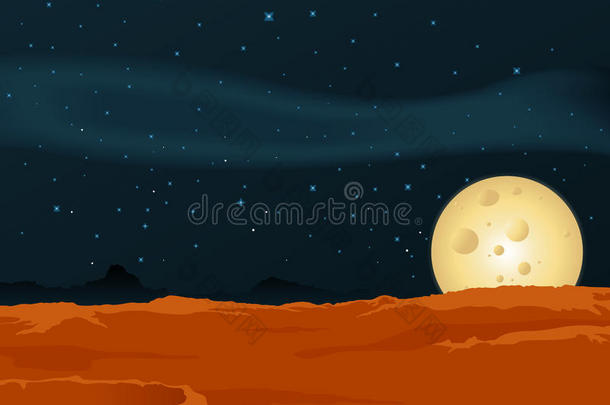 月球沙漠景观