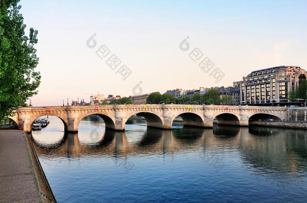 新桥和塞纳河，巴黎