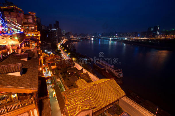 中国重庆城市夜景