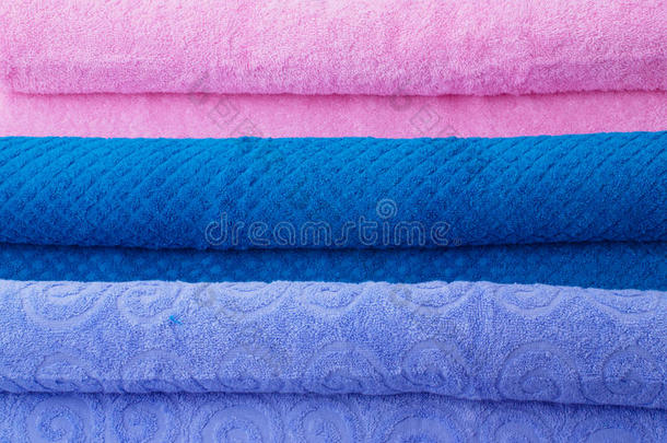 彩色折叠毛巾