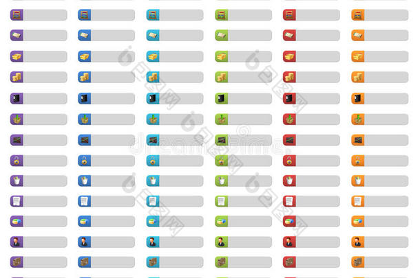 带有web图标的横幅按钮