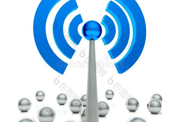 wifi热点图标，互联网概念