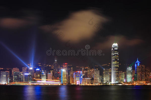 <strong>香<strong>港</strong>维多利亚港夜景</strong>