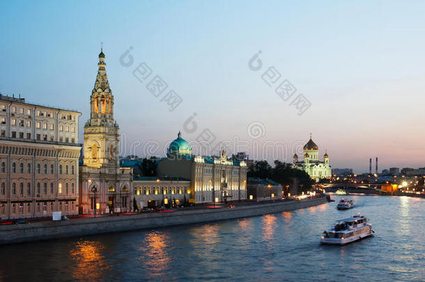 俄罗斯，莫斯科，夜景